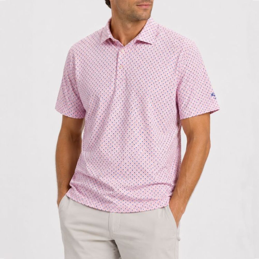 Peter Millar Pink Skull Golf Polo Summer Comfort Men’s Large